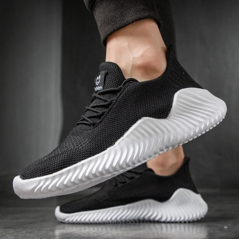 Lekkie sneakersy z dzianiny, opływowa sylwetka