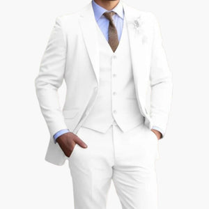 Garnitur trzyczęściowy slim fit, wąsko skrojone spodnie