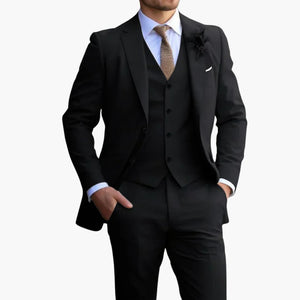 Garnitur trzyczęściowy slim fit, wąsko skrojone spodnie