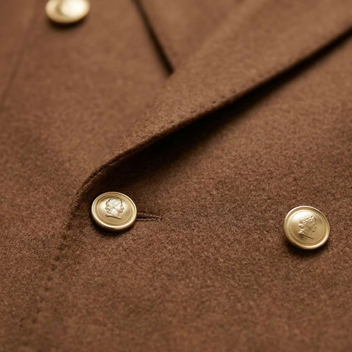 Garnitur dwurzędowy dwuczęściowy w brązie, slim fit