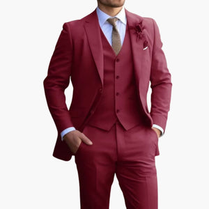 Garnitur trzyczęściowy slim fit, wąsko skrojone spodnie
