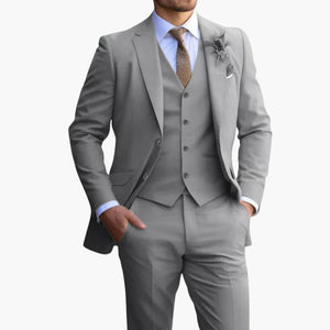 Garnitur trzyczęściowy slim fit, wąsko skrojone spodnie