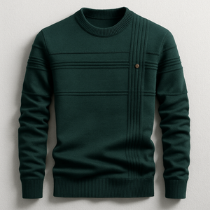 Sweter z bawełny średniej gramatury, czyste linie