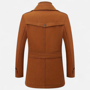 Płaszcz z tweedu w kroju slim fit, brytyjska klasyka