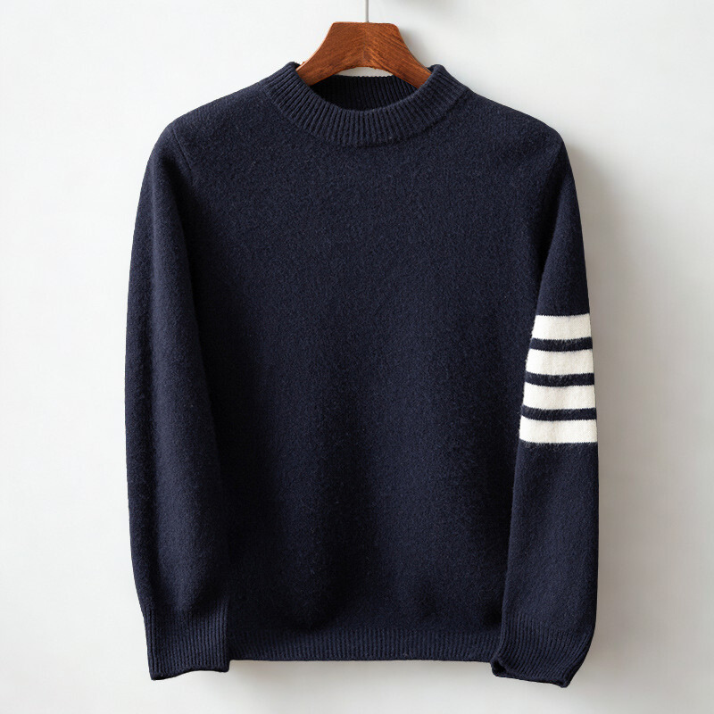 Sweter Lunero z mieszanki kaszmiru, sportowy detal