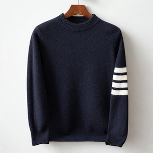 Sweter Lunero z mieszanki kaszmiru, sportowy detal