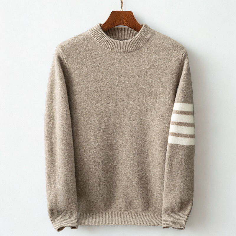 Sweter Lunero z mieszanki kaszmiru, sportowy detal