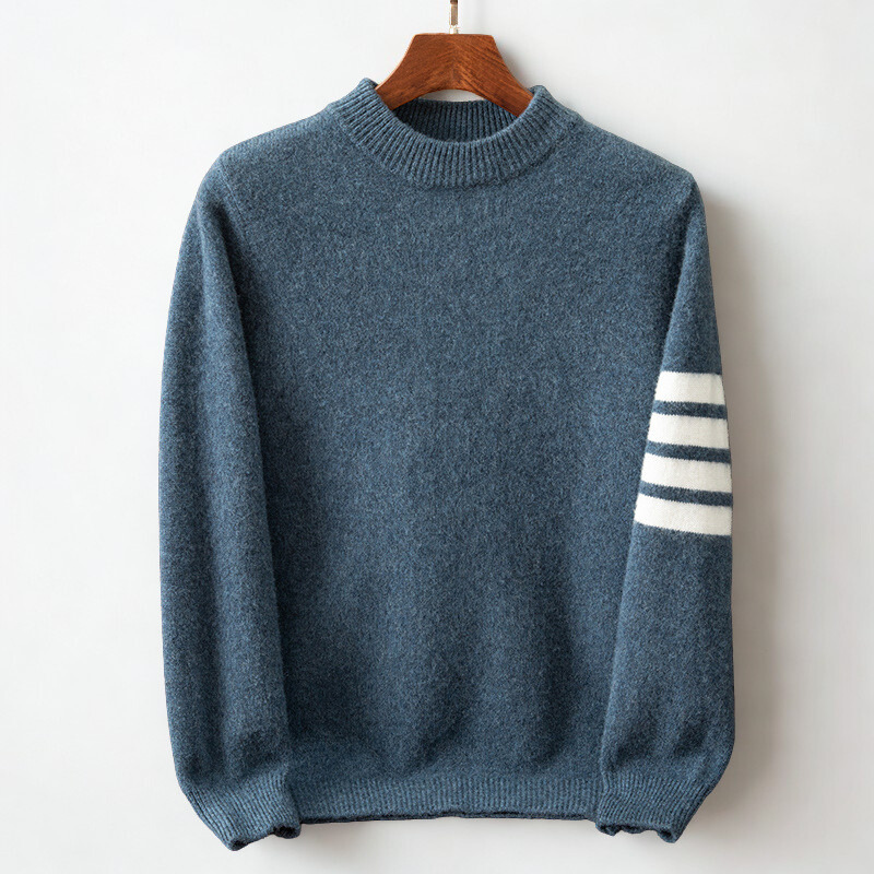 Sweter Lunero z mieszanki kaszmiru, sportowy detal