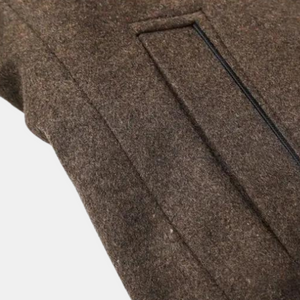 Wełniany płaszcz Hampus ze stójką, klasyczny design