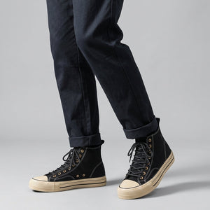 Sneakersy na podwyższonej podeszwie, zamszowa cholewka