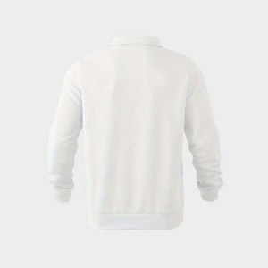 Sweter ze stójką i krótkim zamkiem, wzór romb
