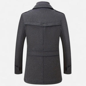 Płaszcz z tweedu w kroju slim fit, brytyjska klasyka