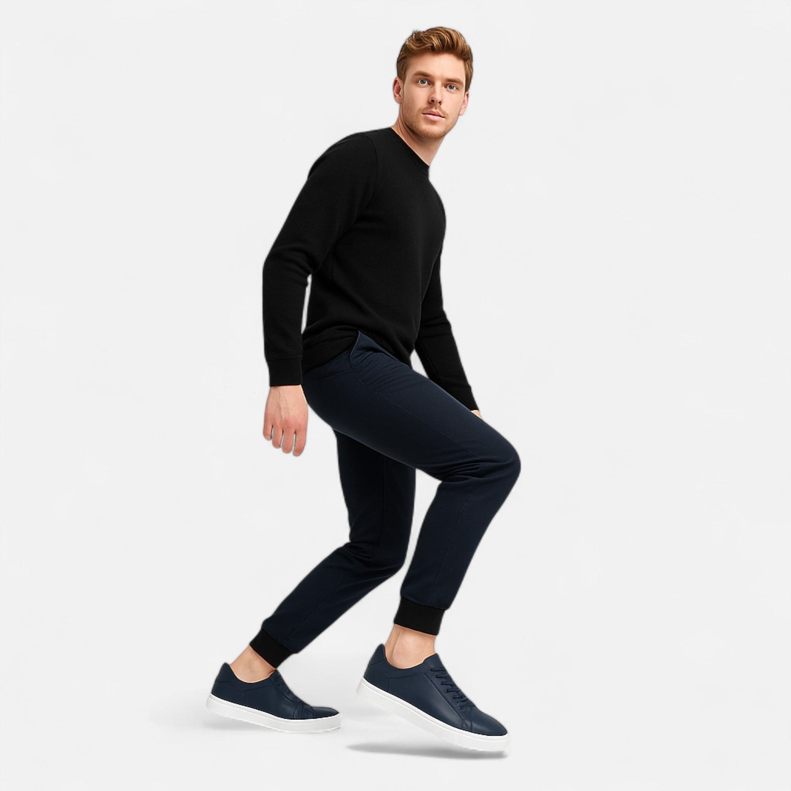 Sneakersy wsuwane ze skóry, czysta cholewka