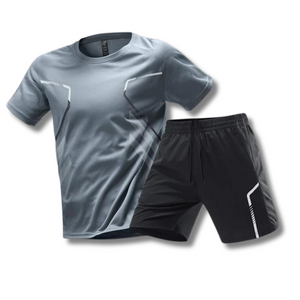 Komplet sportowy: T-shirt i szorty, materiał funkcyjny