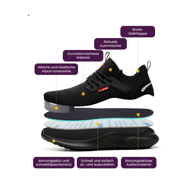 Sneakersy robocze wodoodporne, oddychająca konstrukcja