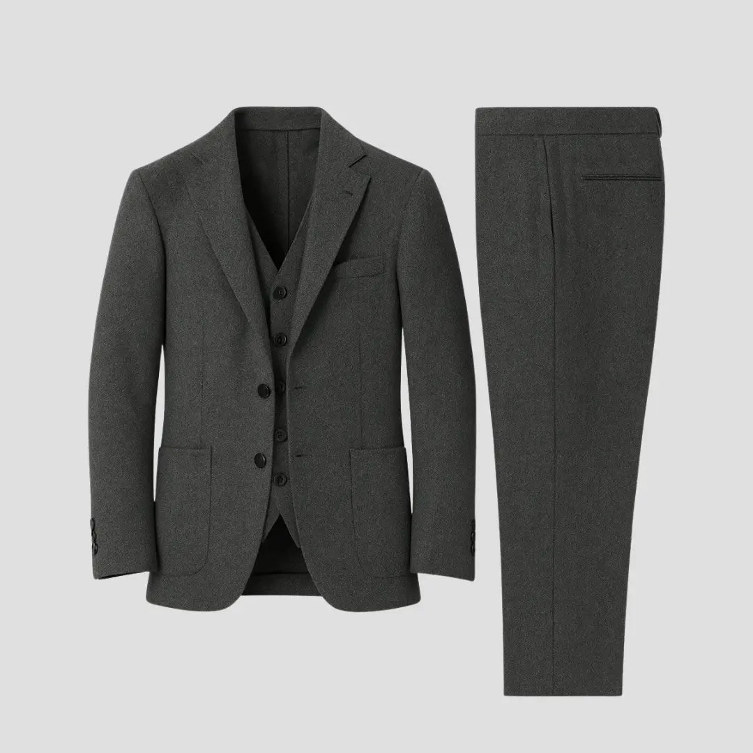 Garnitur trzyczęściowy slim fit z dopasowaną kamizelką