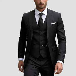 Garnitur trzyczęściowy slim fit na wesela i uroczystości