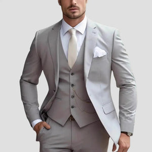 Garnitur trzyczęściowy slim fit na wesela i uroczystości
