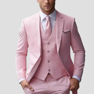 Garnitur trzyczęściowy slim fit na wesela i uroczystości
