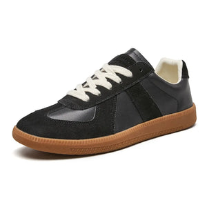 Sneakersy niskie w stylu retro, panelowa konstrukcja