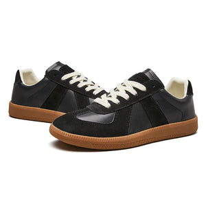 Sneakersy niskie w stylu retro, panelowa konstrukcja