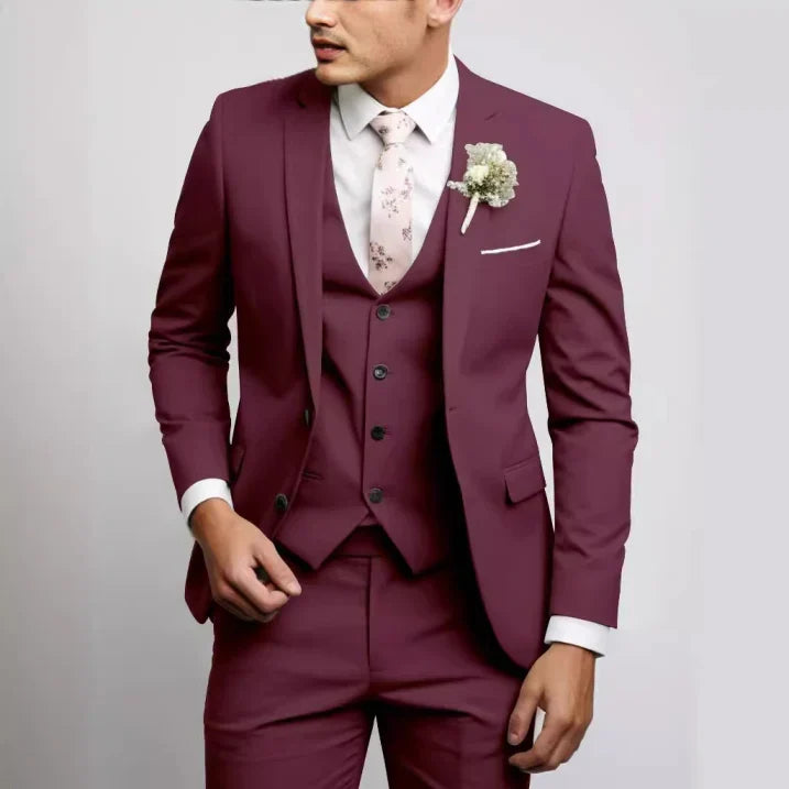Garnitur trzyczęściowy slim fit, dziesięć kolorów