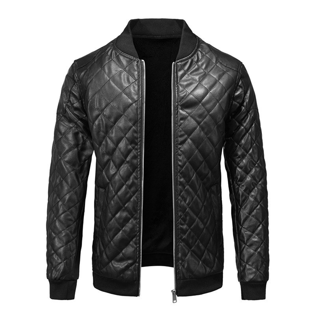 Skórzana kurtka slim fit, nowoczesna klasyka