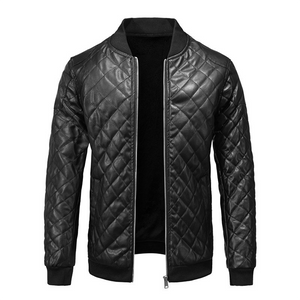Skórzana kurtka slim fit, nowoczesna klasyka