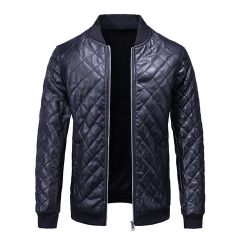 Skórzana kurtka slim fit, nowoczesna klasyka