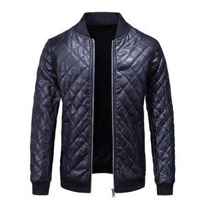 Skórzana kurtka slim fit, nowoczesna klasyka