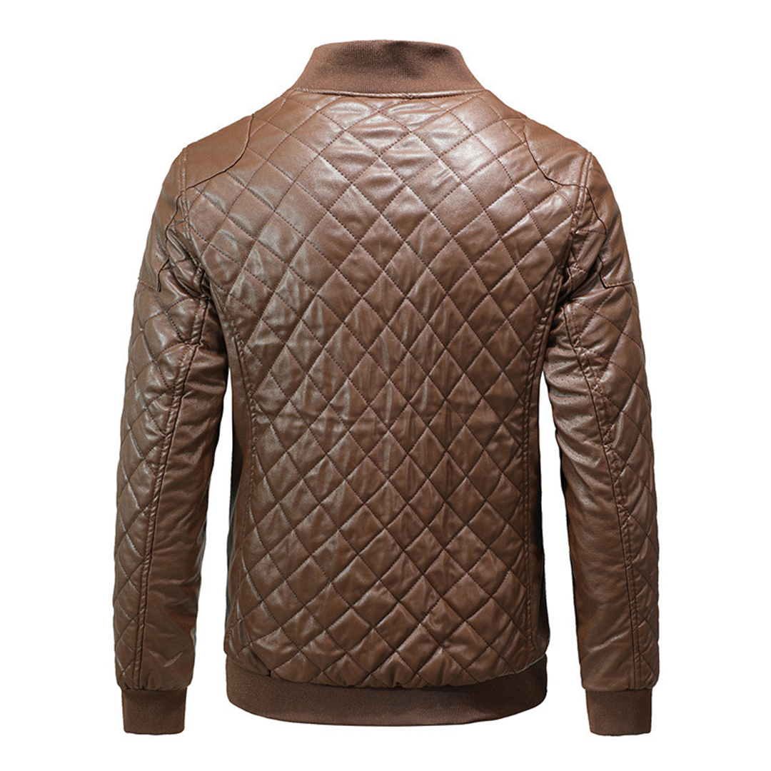 Skórzana kurtka slim fit, nowoczesna klasyka