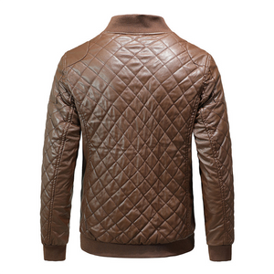 Skórzana kurtka slim fit, nowoczesna klasyka