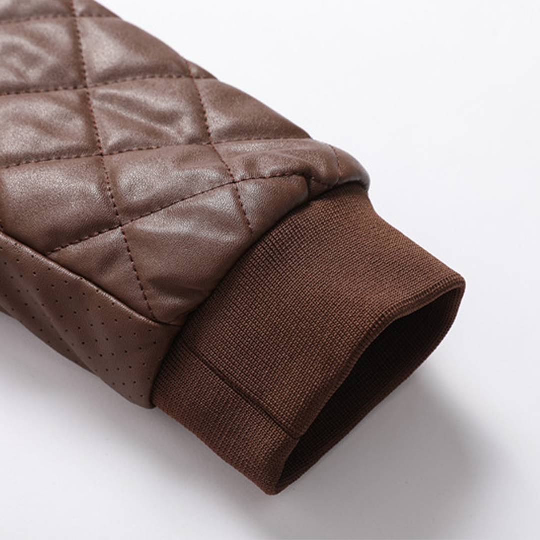 Skórzana kurtka slim fit, nowoczesna klasyka