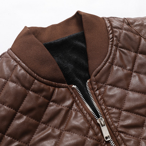 Skórzana kurtka slim fit, nowoczesna klasyka