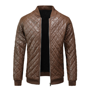 Skórzana kurtka slim fit, nowoczesna klasyka