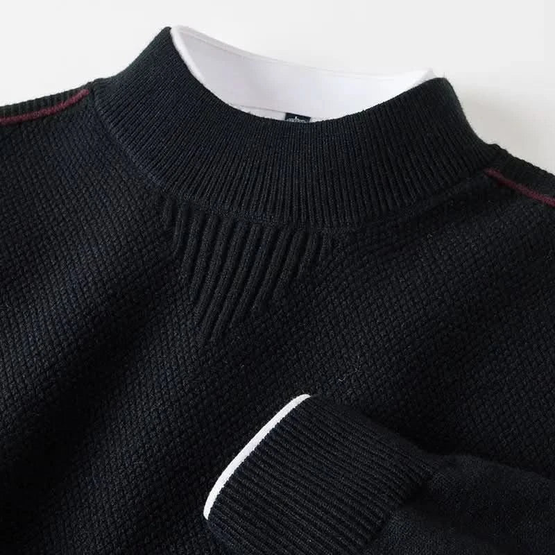 Sweter Arden z dzianiny żakardowej, półgolf
