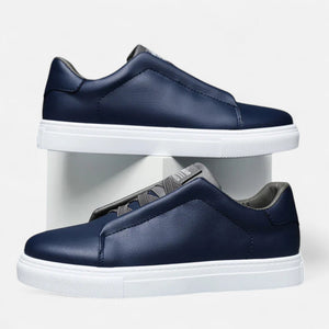 Sneakersy wsuwane ze skóry, czysta cholewka