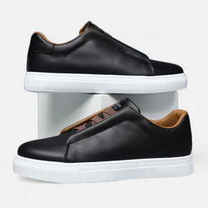 Sneakersy wsuwane ze skóry, czysta cholewka