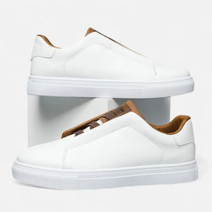 Sneakersy wsuwane ze skóry, czysta cholewka