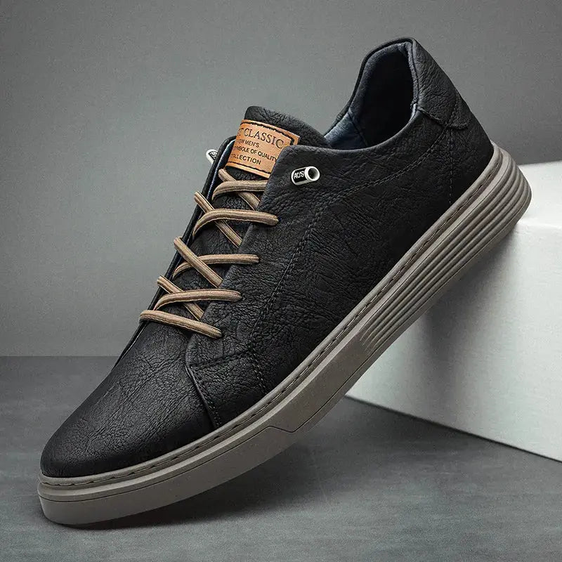 Sneakersy ze skóry ekologicznej, amortyzowane podparcie