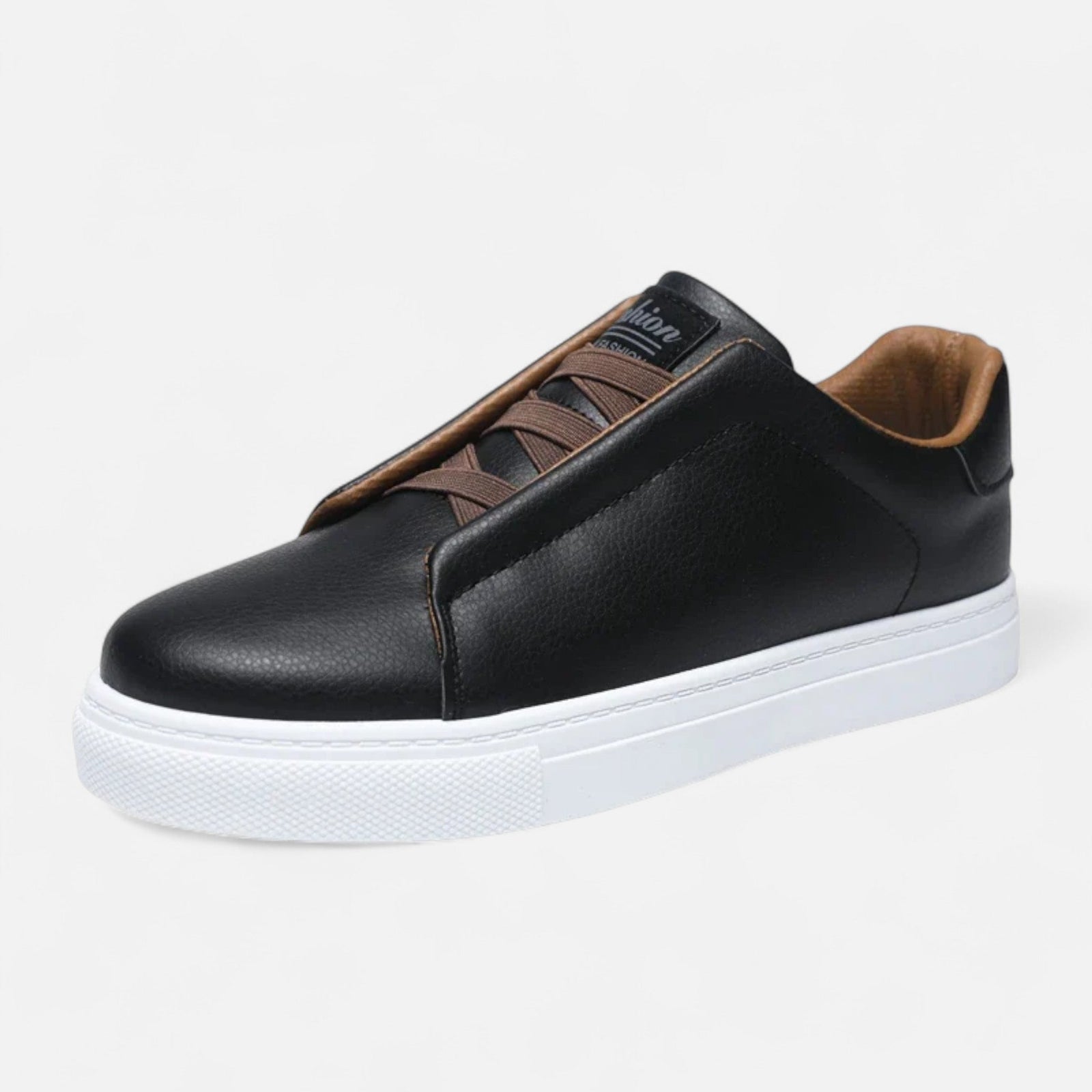 Sneakersy wsuwane ze skóry, czysta cholewka