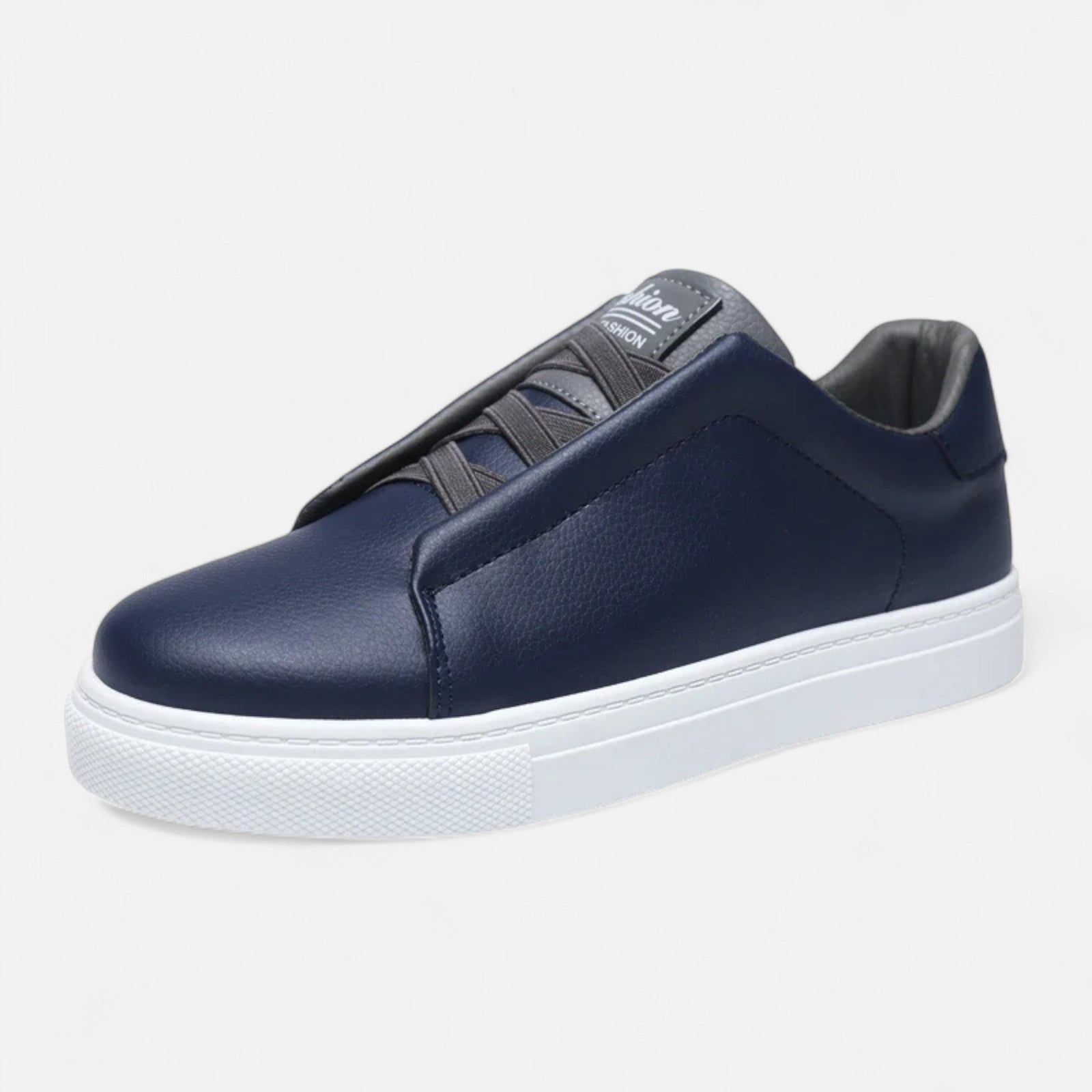 Sneakersy wsuwane ze skóry, czysta cholewka