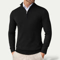 Sweter z kaszmiru z krótkim zamkiem, krój slim fit