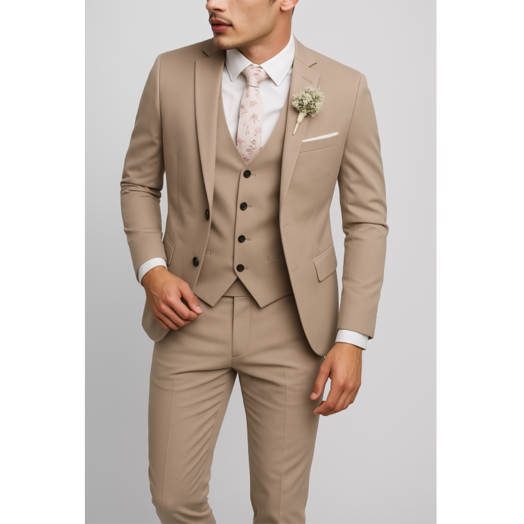 Garnitur trzyczęściowy slim fit, dziesięć kolorów