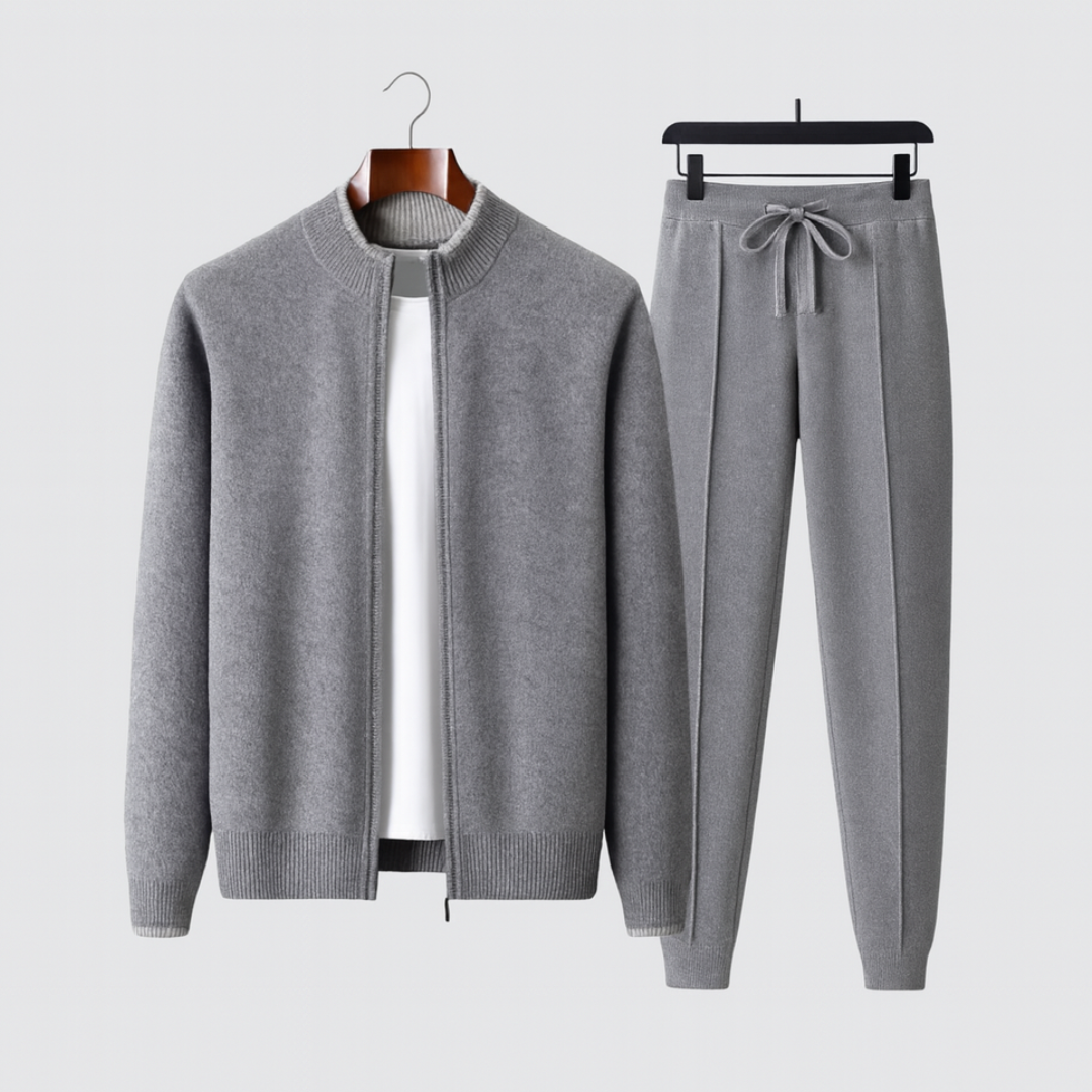 Komplet domowy z czystej wełny, bluza i joggery