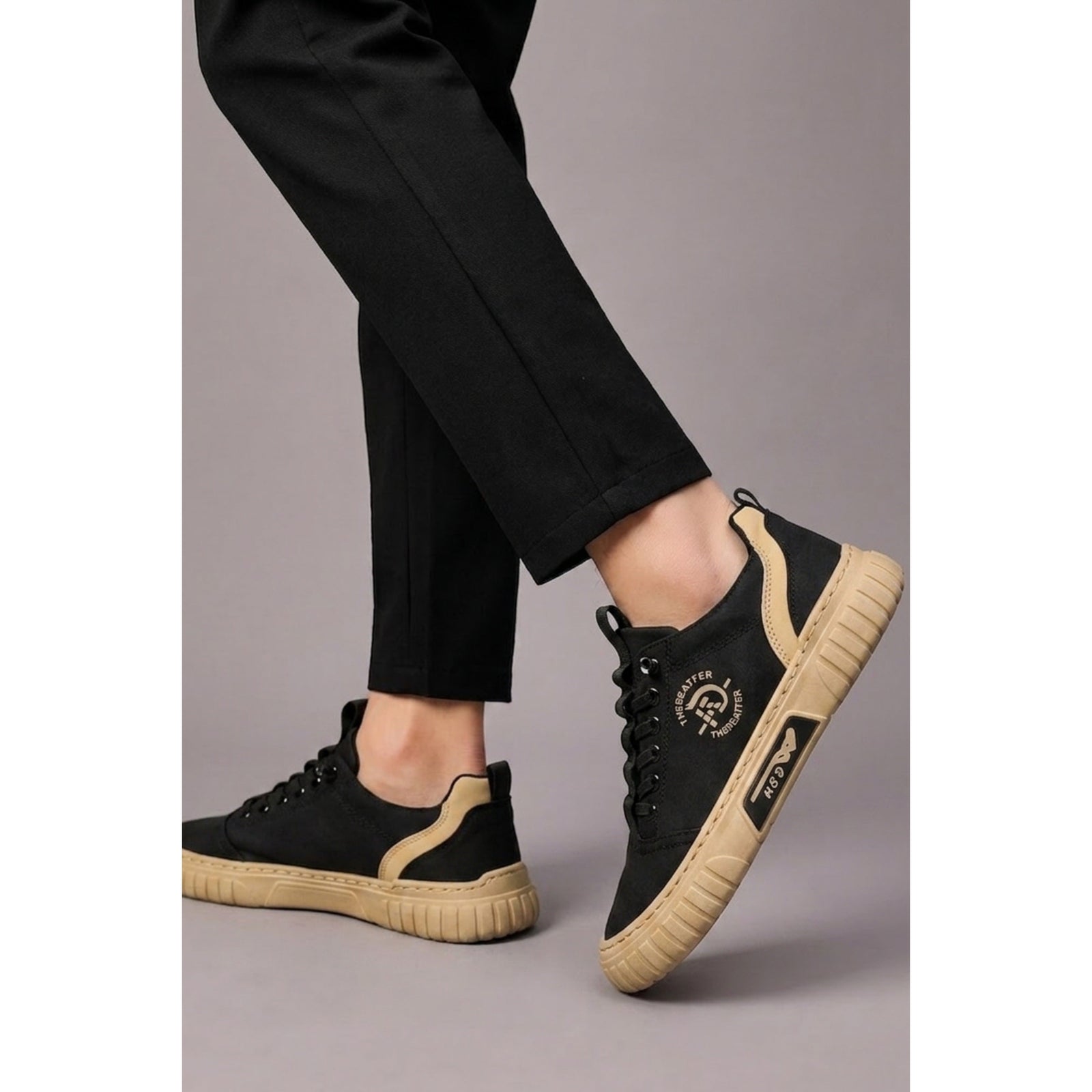 Sneakersy codzienne, czysty profil i stonowany styl