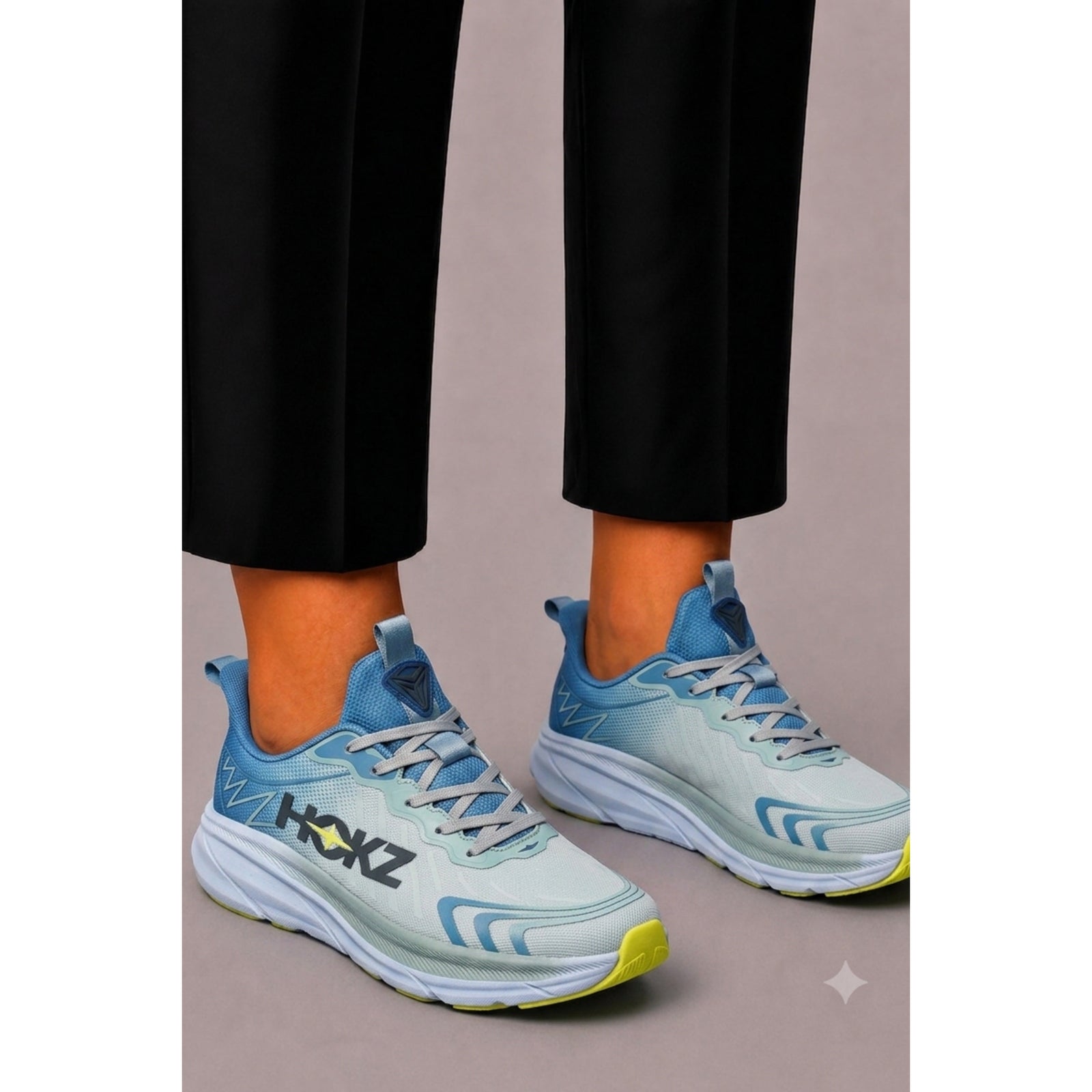 Sneakersy sportowe z siatki, elastyczna konstrukcja