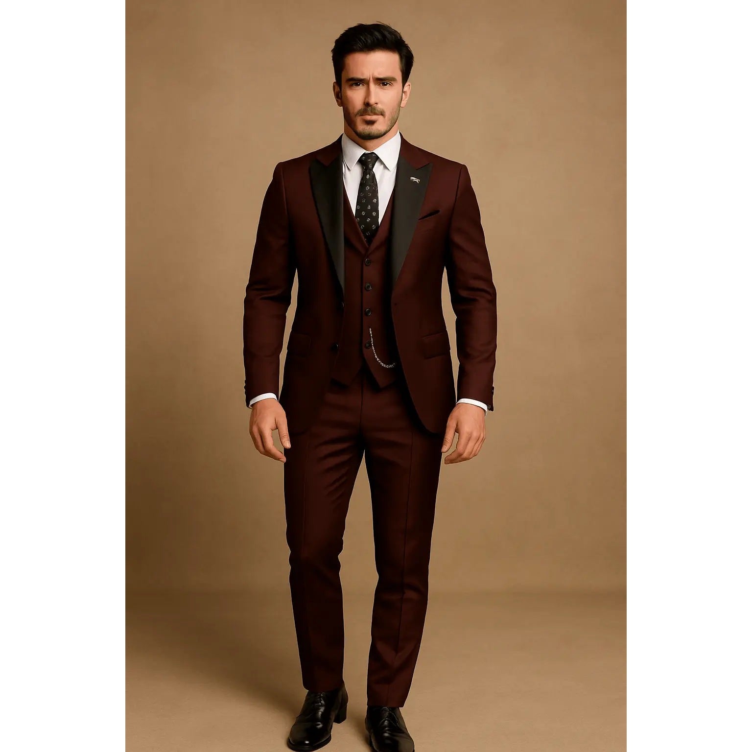 Garnitur trzyczęściowy slim fit, czysta sylwetka
