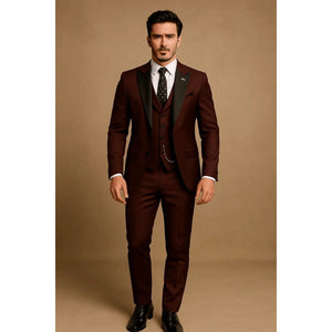 Garnitur trzyczęściowy slim fit, czysta sylwetka