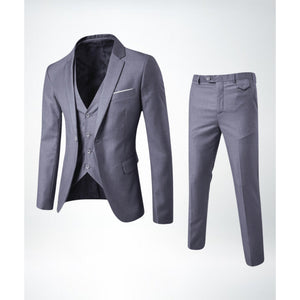 Garnitur trzyczęściowy slim fit z mieszanki wełny